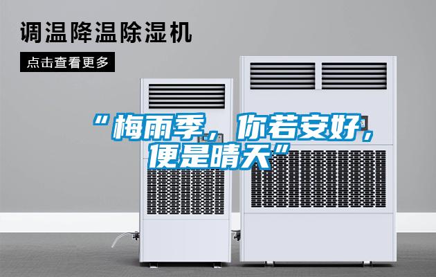“梅雨季，你若安好，便是晴天”