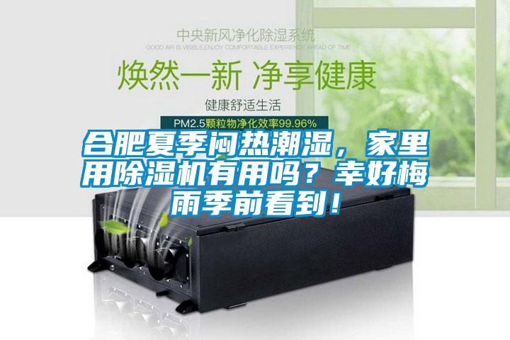 合肥夏季悶熱潮濕，家里用除濕機有用嗎？幸好梅雨季前看到！