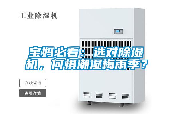 寶媽必看：選對(duì)除濕機(jī)，何懼潮濕梅雨季？