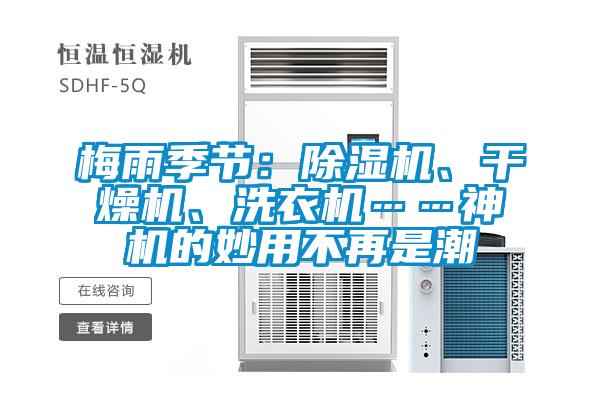 梅雨季節(jié)：除濕機(jī)、干燥機(jī)、洗衣機(jī)……神機(jī)的妙用不再是潮