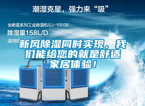 新風除濕同時實現(xiàn)，我們能給您的就是舒適家居體驗！