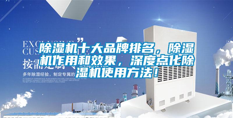 除濕機(jī)十大品牌排名，除濕機(jī)作用和效果，深度點(diǎn)化除濕機(jī)使用方法！