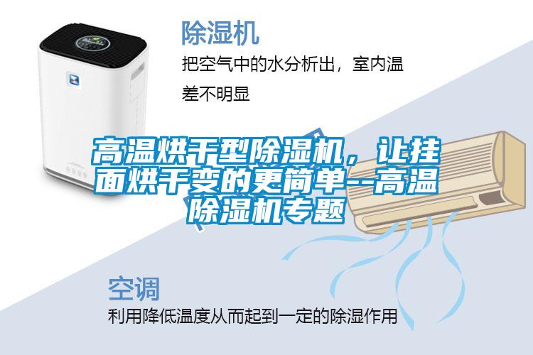 高溫烘干型除濕機，讓掛面烘干變的更簡單--高溫除濕機專題