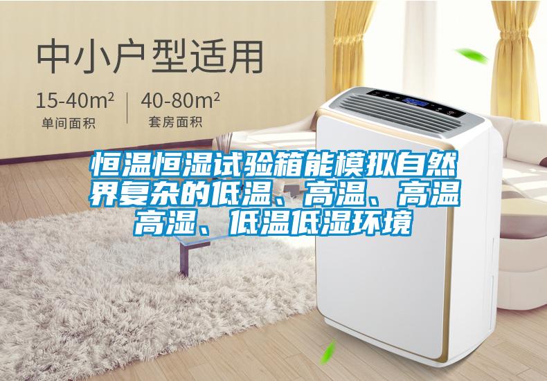 恒溫恒濕試驗(yàn)箱能模擬自然界復(fù)雜的低溫、高溫、高溫高濕、低溫低濕環(huán)境