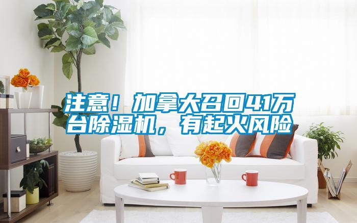 注意！加拿大召回41萬臺除濕機，有起火風險