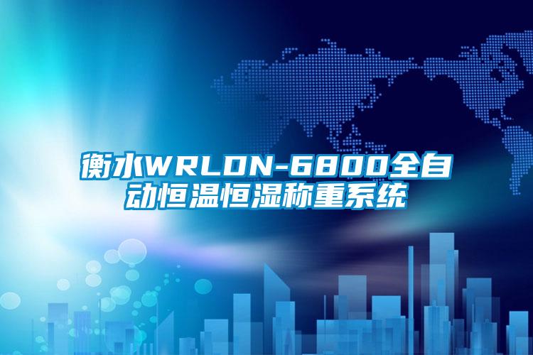 衡水WRLDN-6800全自動(dòng)恒溫恒濕稱(chēng)重系統(tǒng)