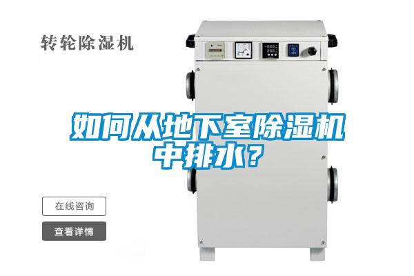 如何從地下室除濕機中排水？