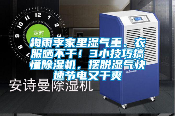 梅雨季家里濕氣重、衣服曬不干！3小技巧搞懂除濕機，擺脫濕氣快速節(jié)電又干爽