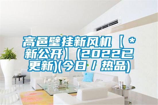 高邑壁掛新風(fēng)機【＊新公開】(2022已更新)(今日／熱品)