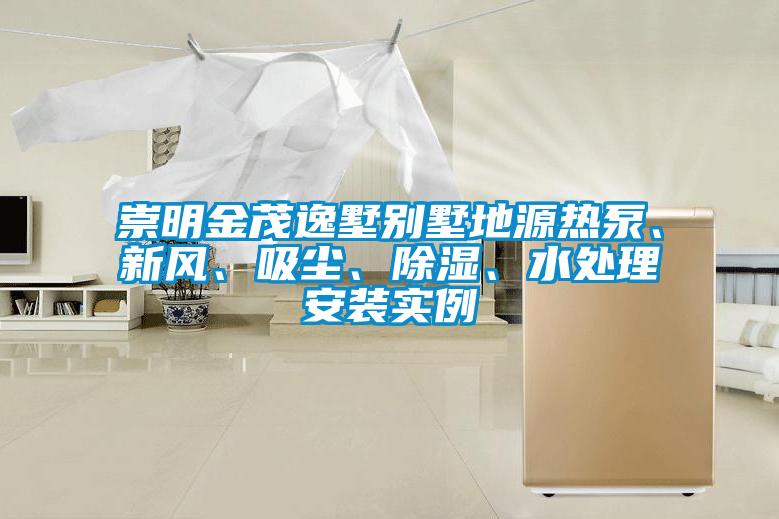 崇明金茂逸墅別墅地源熱泵、新風(fēng)、吸塵、除濕、水處理安裝實(shí)例