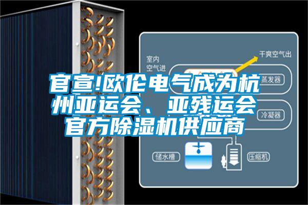 官宣!歐倫電氣成為杭州亞運(yùn)會(huì)、亞殘運(yùn)會(huì)官方除濕機(jī)供應(yīng)商