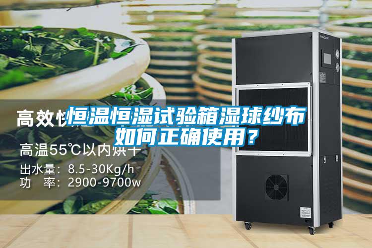 恒溫恒濕試驗箱濕球紗布如何正確使用？