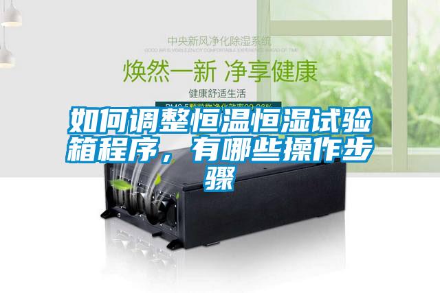 如何調(diào)整恒溫恒濕試驗箱程序，有哪些操作步驟