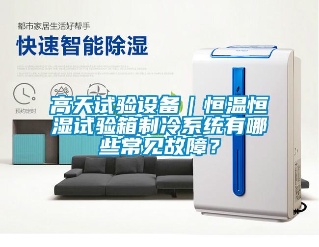 高天試驗設備｜恒溫恒濕試驗箱制冷系統(tǒng)有哪些常見故障？