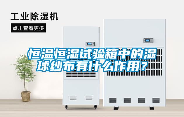 恒溫恒濕試驗(yàn)箱中的濕球紗布有什么作用？