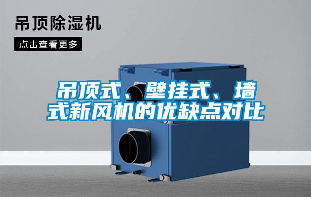 吊頂式、壁掛式、墻式新風(fēng)機(jī)的優(yōu)缺點(diǎn)對(duì)比