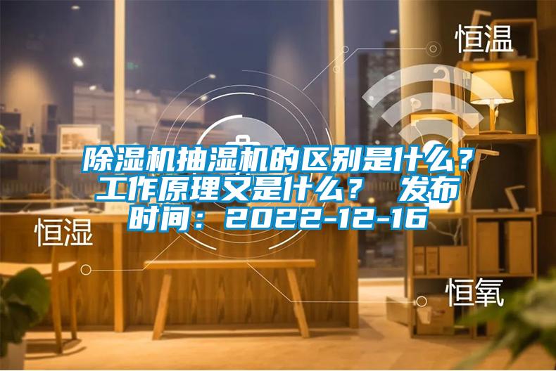 除濕機抽濕機的區(qū)別是什么？工作原理又是什么？ 發(fā)布時間：2022-12-16