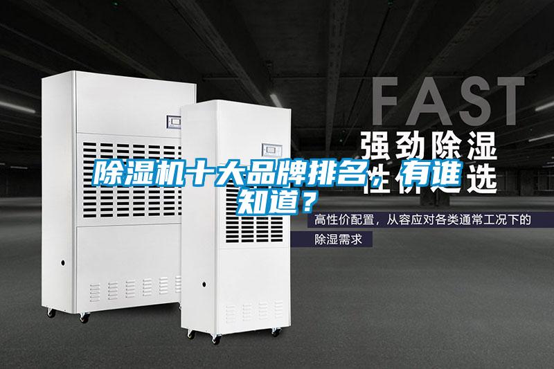 除濕機十大品牌排名，有誰知道？