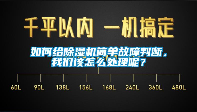 如何給除濕機(jī)簡(jiǎn)單故障判斷，我們?cè)撛趺刺幚砟兀?/></p>
						    <p style=