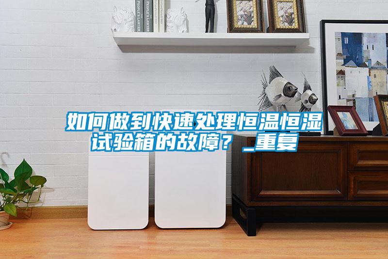 如何做到快速處理恒溫恒濕試驗箱的故障？_重復(fù)
