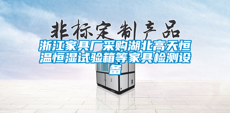浙江家具廠采購(gòu)湖北高天恒溫恒濕試驗(yàn)箱等家具檢測(cè)設(shè)備