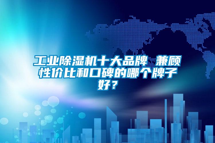 工業(yè)除濕機(jī)十大品牌 兼顧性價(jià)比和口碑的哪個(gè)牌子好？