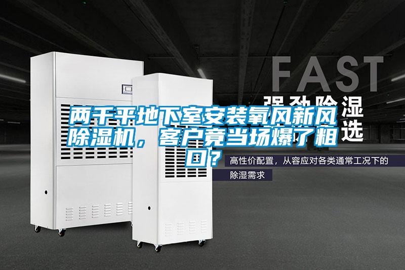 兩千平地下室安裝氧風新風除濕機，客戶竟當場爆了粗口？