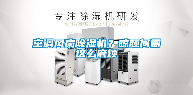 空調(diào)風扇除濕機？晾胚何需這么麻煩
