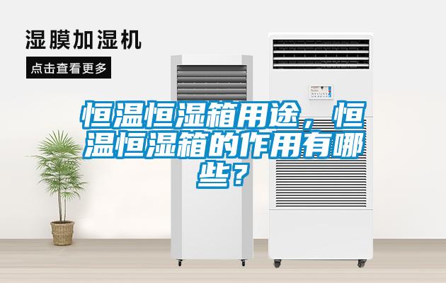 恒溫恒濕箱用途，恒溫恒濕箱的作用有哪些？