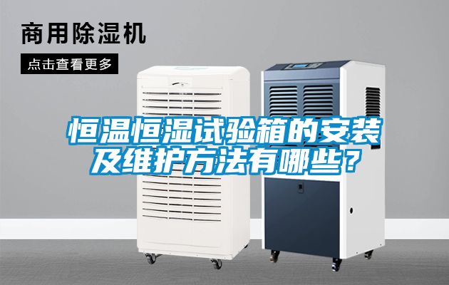 恒溫恒濕試驗箱的安裝及維護(hù)方法有哪些？