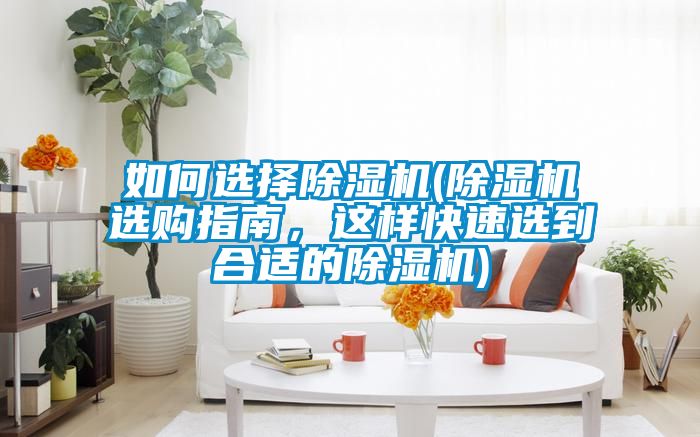 如何選擇除濕機(jī)(除濕機(jī)選購指南，這樣快速選到合適的除濕機(jī))